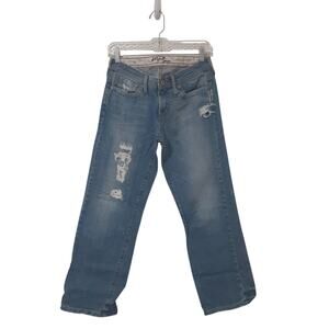 Hint Jeans Women’s Distressed Light Blue Size 7 100% Cotton